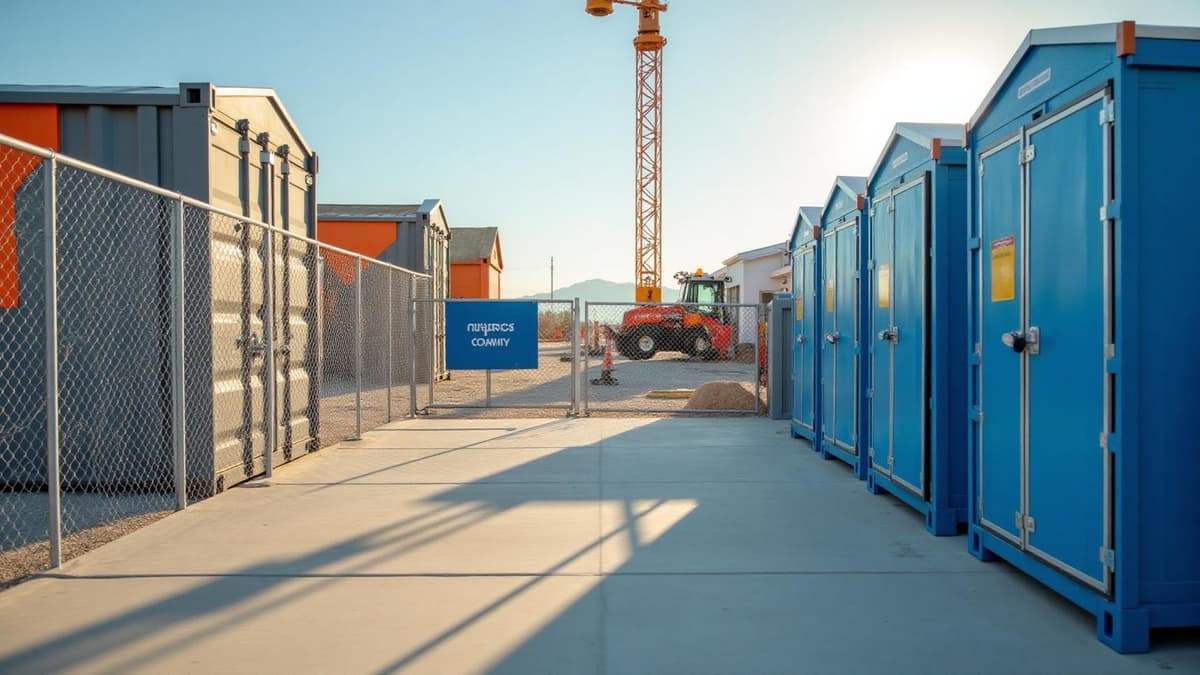 Temporary fencing construction site